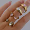 Wholesale Luxurious Open Heart Ring Set With Zirconia Stones Stainless Steel 18K Gold Plated Elegant Casual Fashion Jewelry For Women