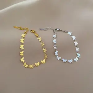 Wholesale Electroplating Golden Plated Butterfly Titanium Steel Classic Style Commute Titanium Steel Bracelets