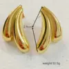 Wholesale PVD Coated 18K Gold Plated Real Gold Plated Petal 304 Stainless Steel Vintage Style Waterproof Non Tarnish Ear Studs
