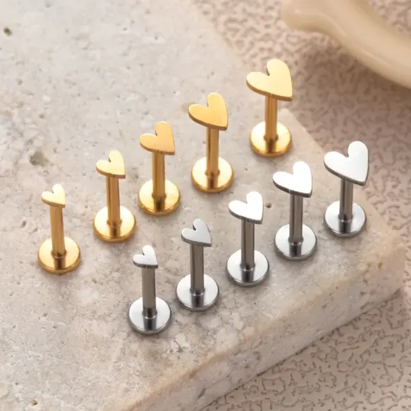 Wholesale 1 Piece Ear Cartilage Rings & Studs Casual Classic Style Geometric Titanium Alloy Heart
