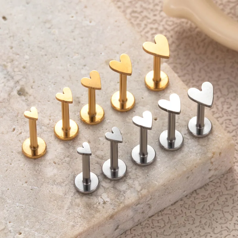 Wholesale 1 Piece Ear Cartilage Rings & Studs Casual Classic Style Geometric Titanium Alloy Heart