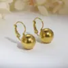 PVD Coated 18K Gold Plated Geometric Titanium Steel Fashion Waterproof Non Tarnish Earrings