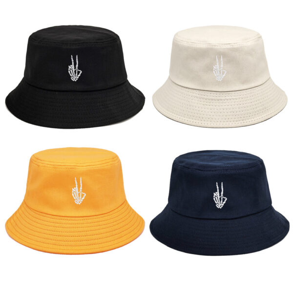 Wholesale Skull Finger Embroidered Bucket Hat