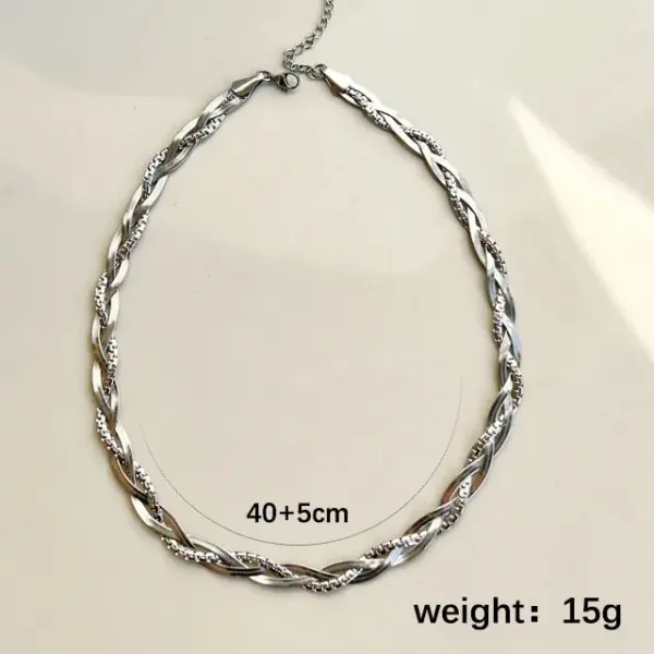 PVD Coated 18K Gold Plated Solid Color Steel Hip-Hop Queen Waterproof Non Tarnish 304 Stainless Steel Necklace