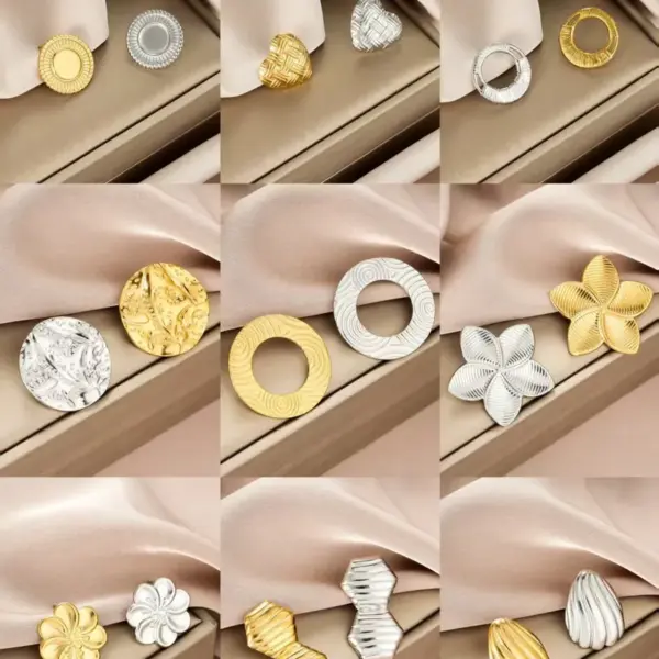 Wholesale Fashion Irregular 304 Stainless Steel Earrings For Women Unique Design High-End Sensual Non-Mainstream Ear Accessories Vacuum Plating
