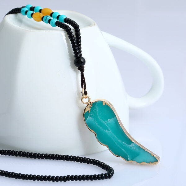 oly-519cb10d79ff461bf5a55f1ddf52c67f Wholesale EBAY AliExpress hot selling jewelry European and American National style natural turquoise necklace long pendant sweater chain