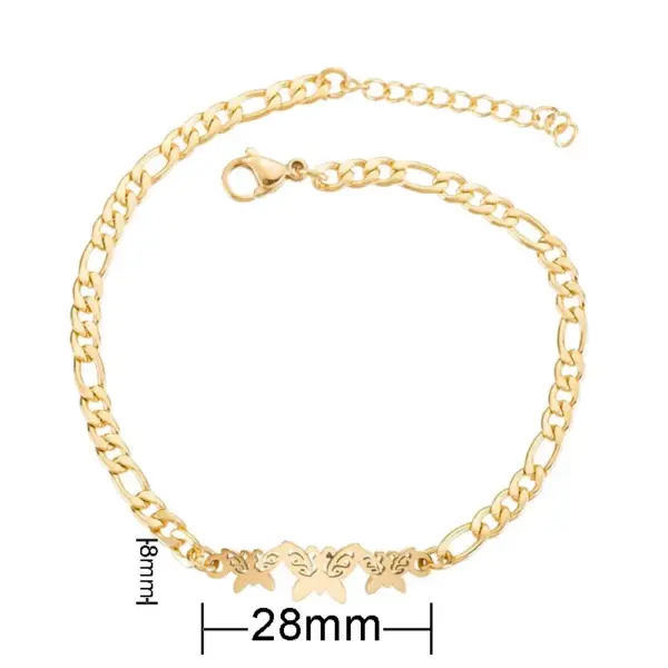 Wholesale Sweet Butterfly Titanium Steel Plating Bracelets