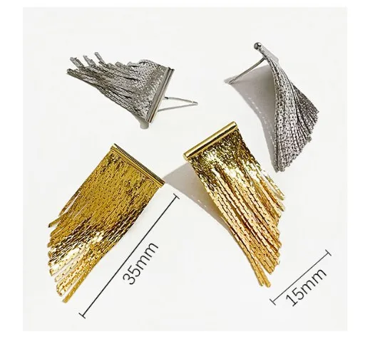 Wholesale Fashion Tassel Copper Plating Drop Earrings 1 Pair