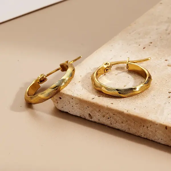 Wholesale Modern Minimalist Round Earrings Women's Stainless Steel 201 Plated Jewelry Fashion Casual Style All Seasons Handmade Polished