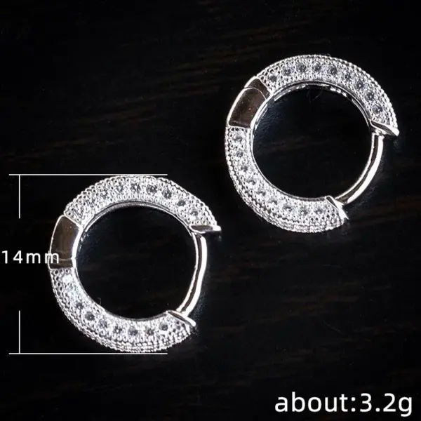 Wholesale Fashion Simple Copper Inlaid Zircon Earrings Wholesale