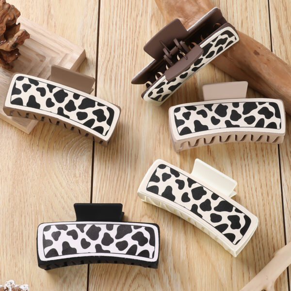 Wholesale large square cow hair hairpin hair volume shark Hair Clips