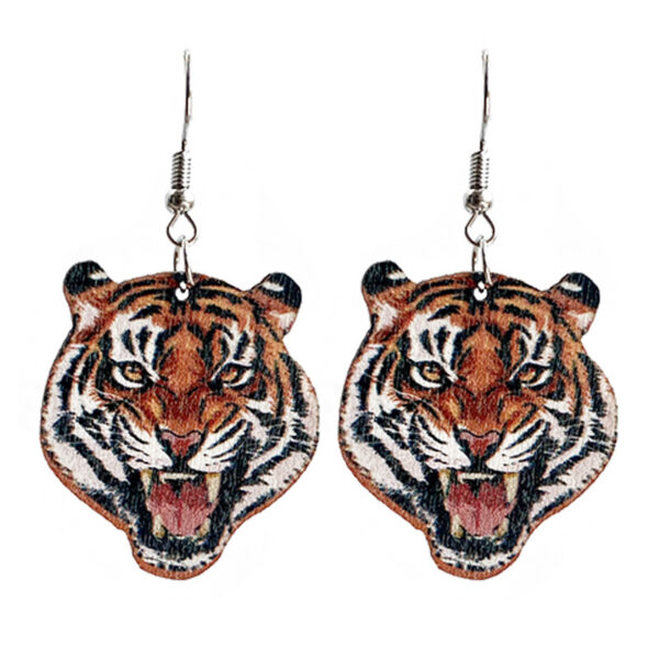 Wholesale Fun Animal Wooden Earrings