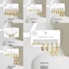 316 Stainless Steel Star Heart Shape PVD Coated Stone-Free 18K Real Gold Plated Elegant Simple Style Drop Earrings Ear Studs