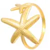 Wholesale Jewelry Modern Style Classic Style Leaf Starfish Shell 304 Stainless Steel Plating Open Rings