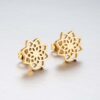 Wholesale Retro Lotus Earrings Ins Feminine Literary Fresh Fashion Cut Out Flowers Korean Simple Earrings in Stock