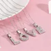 Wholesale PVD Coated 18K Gold Plated Letter Stainless Steel Basic Waterproof Non Tarnish Pendant Necklace