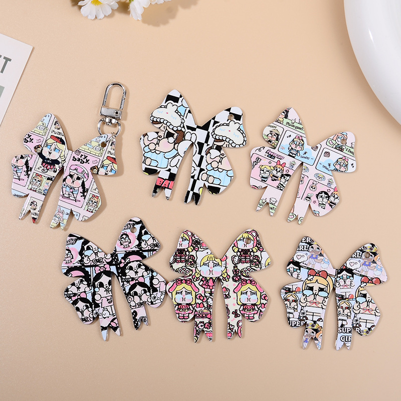 Wholesale Bow keychain pendant DIY aessories