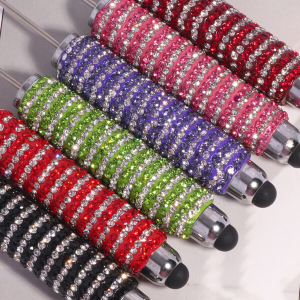 Wholesale Full Diamond Multi-Layer Colorfulful Cool Rhinestone Beaded Touch Screen Pen DIY Beaded Ballpoint Pen Jewelry Accessories