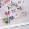 Wholesale Jewelry Fashion Insect Gradient Color Butterfly Copper Glass Adjustable Ring