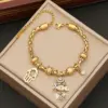 Wholesale Fashion Palm Eye Stainless Steel Plating Bracelets Earrings Necklace