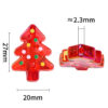 Wholesale Double sided polka dot Christmas tree bead