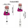 Wholesale Cross-border creative cartoon graffiti acrylic fun telescopic rotating badge clip camel potion easy pull easy pull buckle