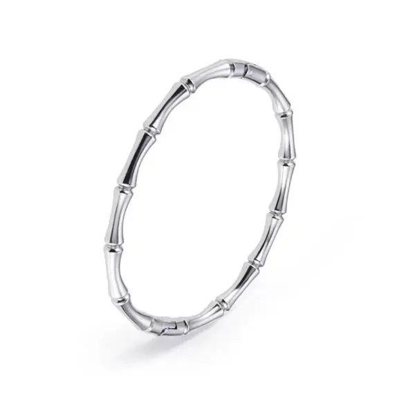 Wholesale Simple Style Bamboo Stainless Steel Plating Bangle