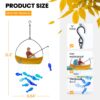 Wholesale Cross-border Amazon Fishing Wind Bell Stained Glass Pendant Outdoor Courtyard Garden Decorative Metal Craft in stock