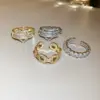Wholesale Geometric Copper Sweet Shiny Open Ring Rings