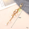 Wholesale Ins Acrylic Bow Keychain Pendant Distinctive Diy Bag Bag Hanging Headset Hanging Chain Jewelry
