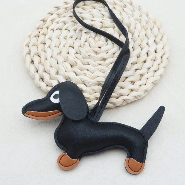 oly-51e91bbd01b626d31fa6fd6b494cf1bf Wholesale PU leather dachshund dog pendant bag keychain accessories