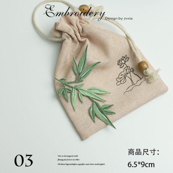 Wholesale Bamboo Embroidery Cloth Stickers Patch Stickers Chinese Style Cheongsam Clothes Accessories Hair Accessories Decoration Embroidery Jewelry Box Decorative Stickers