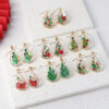 Wholesale Christmas themed resin dried flower earrings