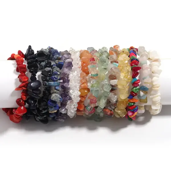 1 Piece Simple Style Geometric Natural Stone Bracelets