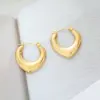 Wholesale 1 Pair Classic Style U Shape Geometric Quadrilateral 304 Stainless Steel Imitation Gold Electroplating Earrings Ear Studs