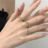 oly-5200557733226a735ab439ca6259e783 Wholesale PVD Coated Gold Plated Solid Color Stainless Steel Simple Style Waterproof Non Tarnish Rings