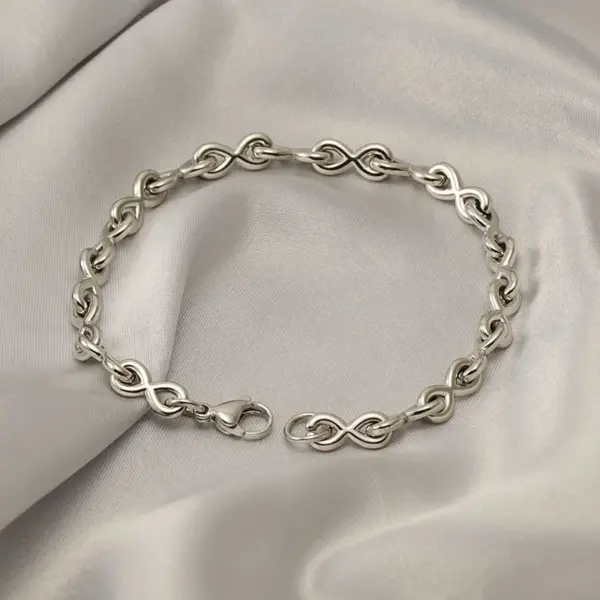 Wholesale Simple Style Solid Color 304 Stainless Steel Bracelets In Bulk