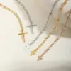 304 Stainless Steel Virgin Mary PVD Coated Real Gold Plated 18K Gold Religion Waterproof Non Tarnish Plating Separated By Bead Necklace Lobster Trier Clasp Closure Bracelets