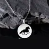 Wholesale Jewelry Simple Style Horse 304 Stainless Steel No Inlaid Hollow Out Stainless Steel Necklaces