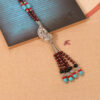 Wholesale Bohemian wooden long sweater chain cotton and linen aessories