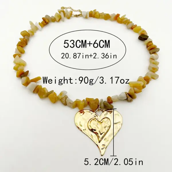 Wholesale PVD Coated Real Gold Plated 18K Gold Leaves Heart Shape Flower 304 Stainless Steel Vacation Beach Pastoral Waterproof Non Tarnish 304 Stainless Steel Pendant Necklace