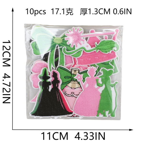 Wholesale Cartoon perfume bottle embroidery cloth stickers clothes decoration patch female wizard computer embroidery chapter magic wand ironing