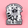 Wholesale Raccoon Alpaca Brooch Quote Cartoon Metal Brooch Badge