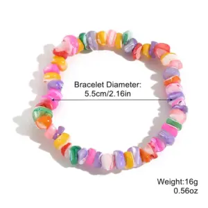 S2305-11 Colorful Shell Elastic Bracelet
