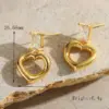 Wholesale 1 Pair Casual Luxurious Artistic Heart Shape Inlay 304 Stainless Steel Zircon Ear Studs