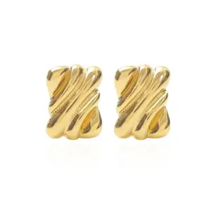 Square Grain Ear Studs / Cash commodity and quick delivery