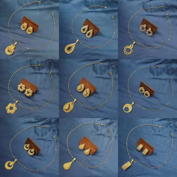 Wholesale Jewelry Elegant Classical Geometric 304 Stainless Steel Plating Jewelry Set