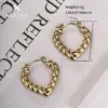 Wholesale 1 Pair Retro XUPING Simple Style Geometric Knot Plating 304 Stainless Steel 18K Gold Plated Earrings