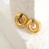 PVD Coated Real Gold Plated 18K Gold Solid Color Titanium Steel Punk Simple Style Waterproof Non Tarnish Ear Cuffs
