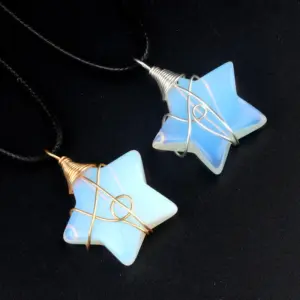 Opal (Synthetic) (Single) / Gold Winding Wire